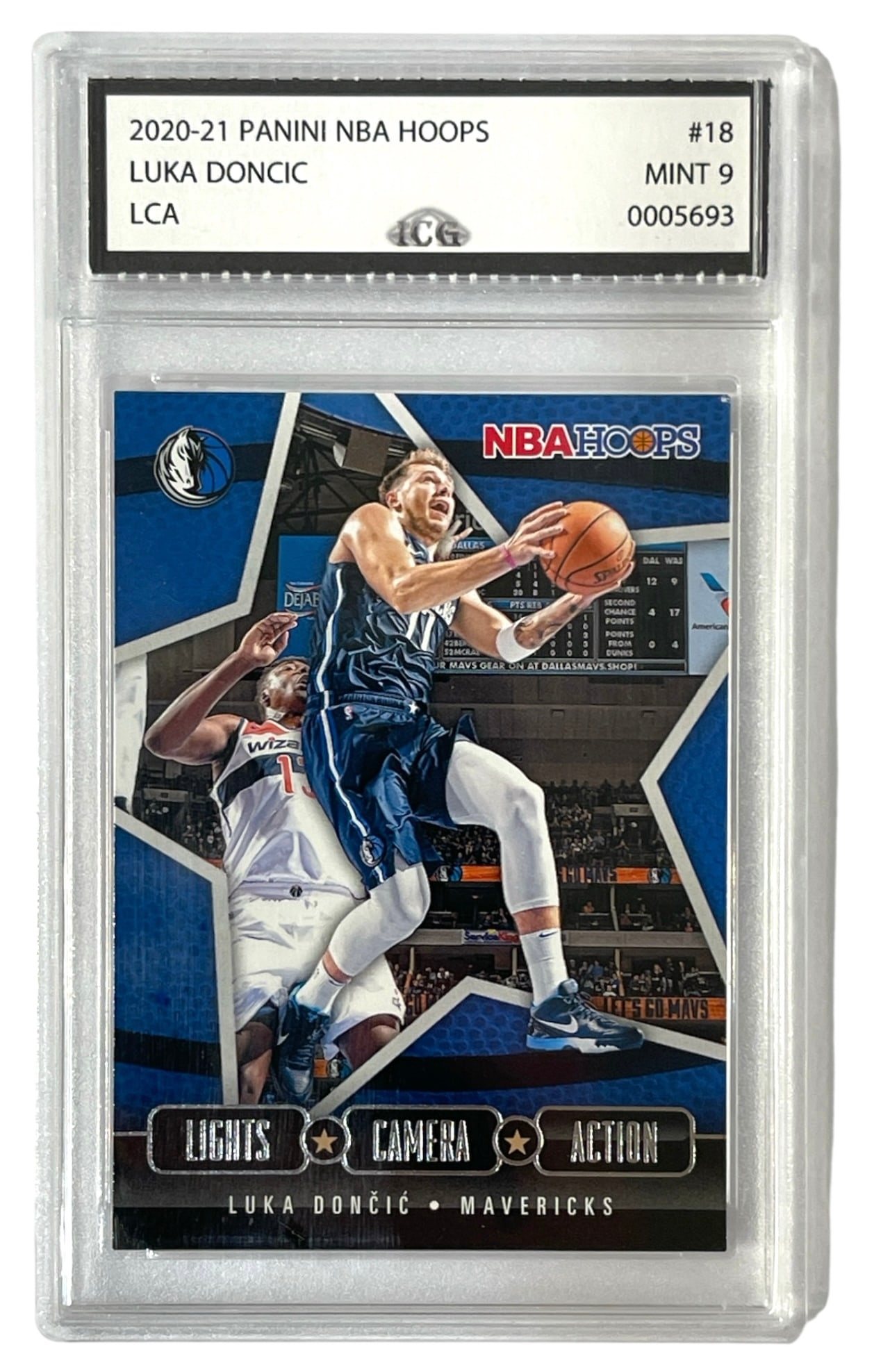 2020 to 21 Panini NBA Hoops | Luka Doncic | No. 18 | Graded 9 (1 of 2)