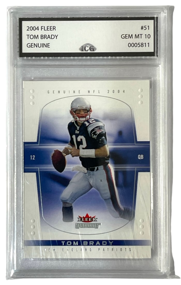2004 Fleer Tom Brady Genuine Collectors Card | No. 51 | Graded 10 (1 of 2)