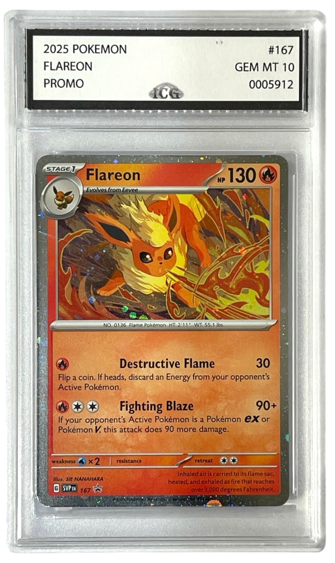 2025 Flareon | Pokemon Promo Trading Card | Graded 10 (1 of 2)