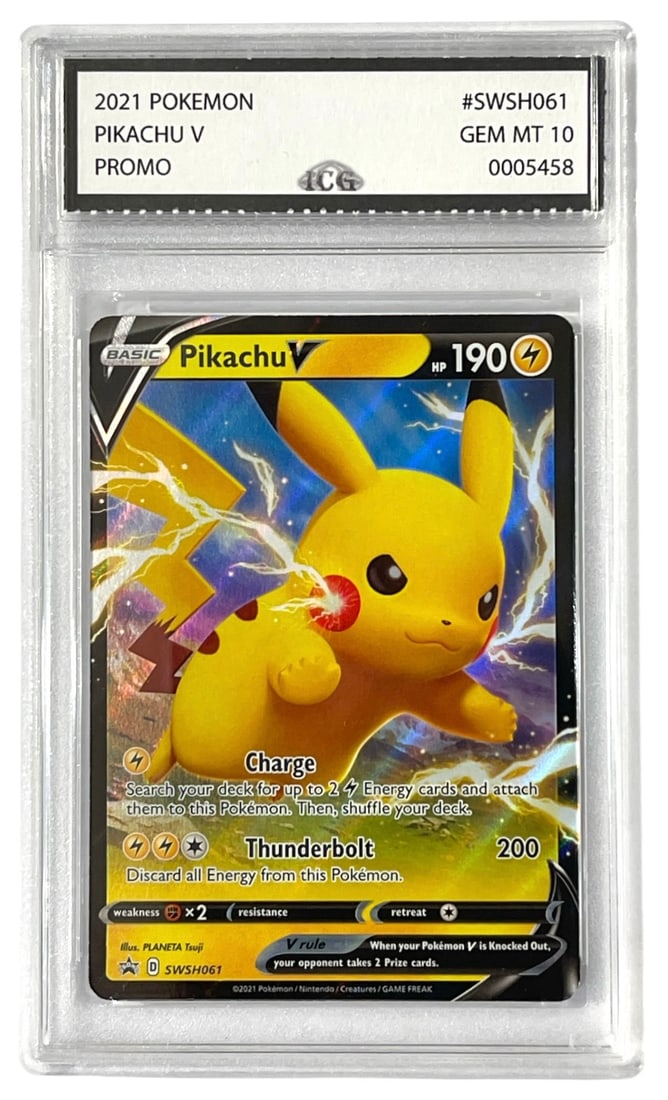 2021 Pikachu V Promo | Pokemon Trading Card | Graded 10 (1 of 2)