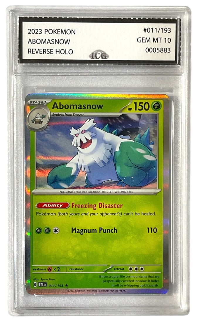 2023 Abomasnow | Reverse HOLO Pokemon Trading Card | Graded 10 (1 of 2)