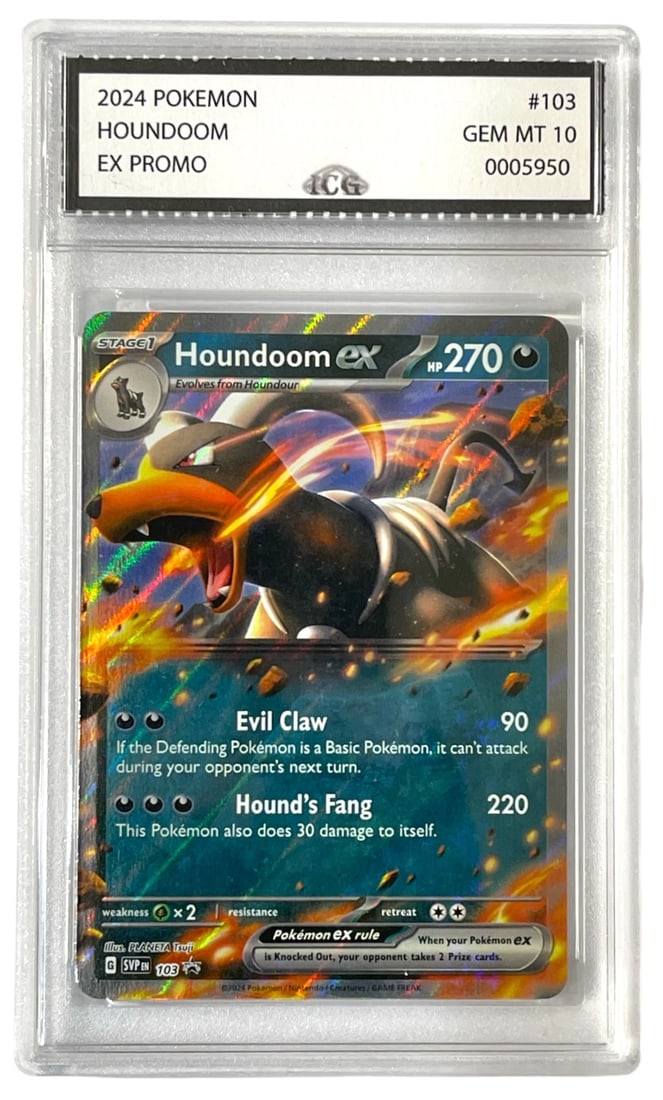 2024 Houndoom | Pokemon EX Promo Trading Card | Graded 10 (1 of 2)