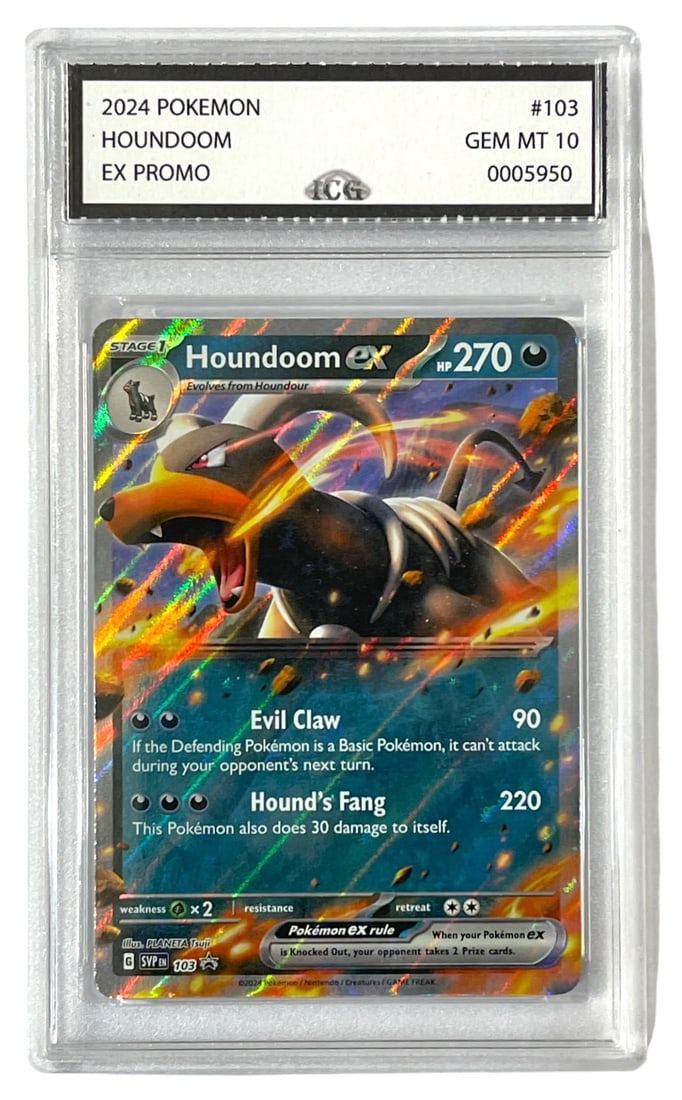 2024 Houndoom | Pokemon EX Promo Trading Card | Graded 10 (1 of 2)