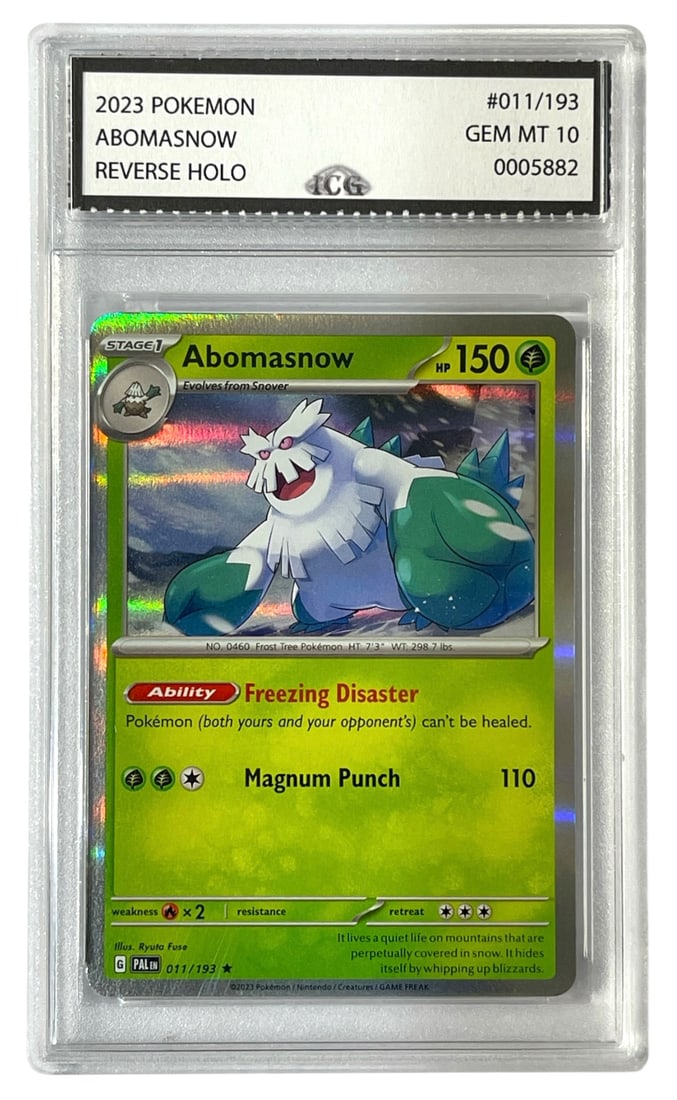 2023 Abomasnow | Reverse HOLO Pokemon Trading Card | Graded 10 (1 of 2)