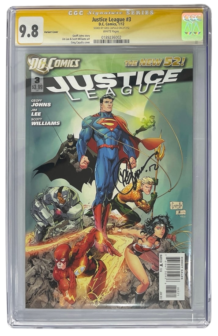 SIGNED DC Comics Justice League | No. 3 | Graded 9.8: SIGNED DC Comics Justice League | No. 3 | Graded 9.8