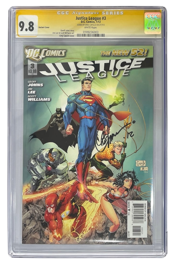 SIGNED DC Comics Justice League | No. 3 | Graded 9.8: SIGNED DC Comics Justice League | No. 3 | Graded 9.8