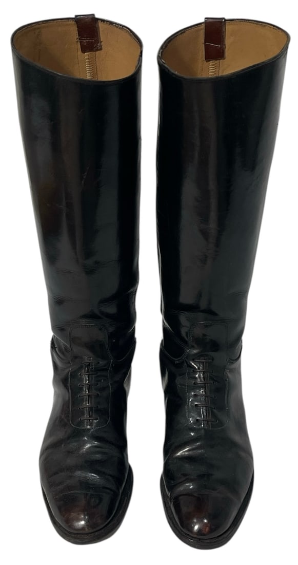 WWII Black Leather Bal Laced Mens Boots: WWII Black Leather Bal Laced Mens Boots