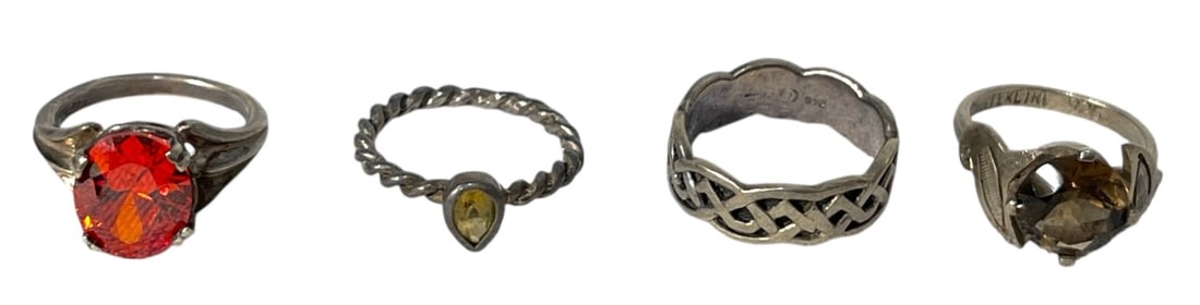 Silver Ring Collection: AUTHENTICATION HAS NOT BEEN PERFORMED TO GUARANTEE VERIFICATION | All purchases are made at the buyers discretion