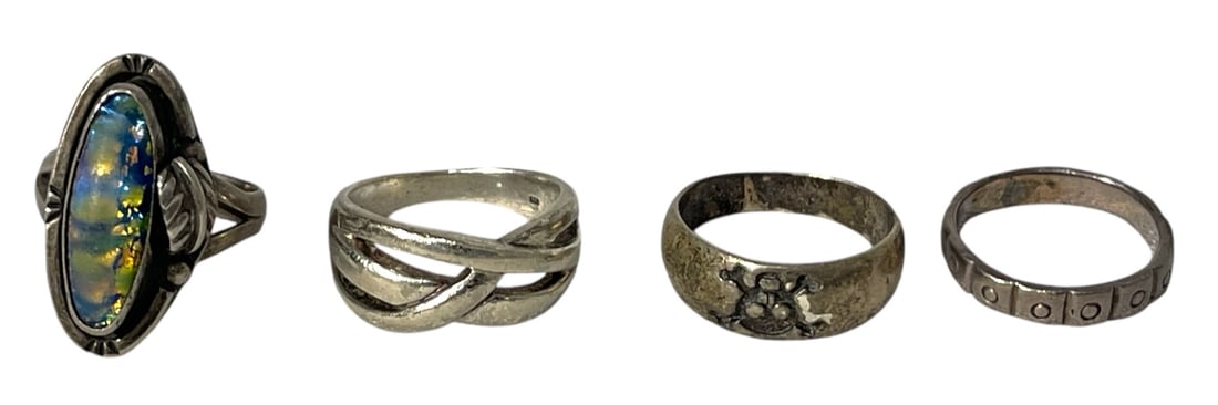 Silver Ring Collection: AUTHENTICATION HAS NOT BEEN PERFORMED TO GUARANTEE VERIFICATION | All purchases are made at the buyers discretion