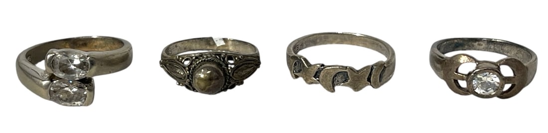 Silver Ring Collection: AUTHENTICATION HAS NOT BEEN PERFORMED TO GUARANTEE VERIFICATION | All purchases are made at the buyers discretion