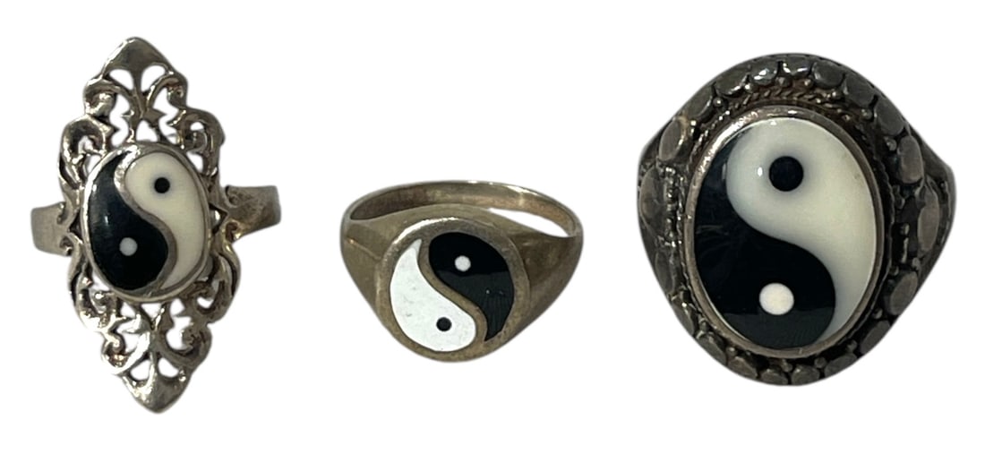 Silver Ring Collection: AUTHENTICATION HAS NOT BEEN PERFORMED TO GUARANTEE VERIFICATION | All purchases are made at the buyers discretion