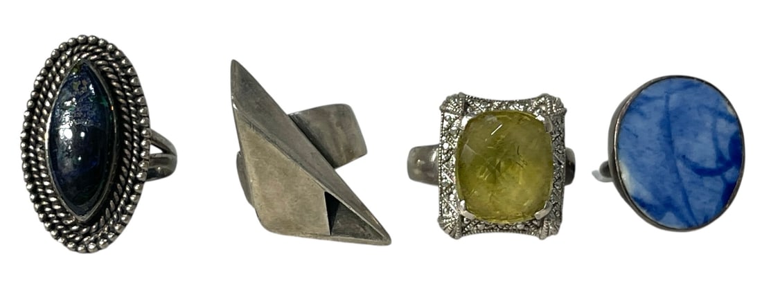 Silver Ring Collection: AUTHENTICATION HAS NOT BEEN PERFORMED TO GUARANTEE VERIFICATION | All purchases are made at the buyers discretion