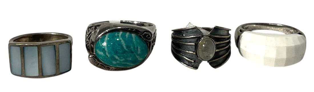 Silver Ring Collection: AUTHENTICATION HAS NOT BEEN PERFORMED TO GUARANTEE VERIFICATION | All purchases are made at the buyers discretion