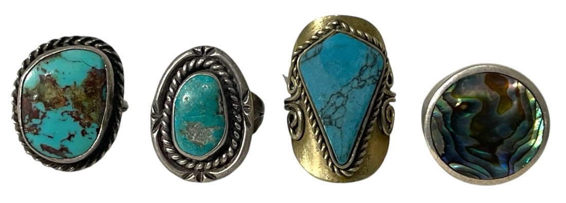 Silver Ring Collection: AUTHENTICATION HAS NOT BEEN PERFORMED TO GUARANTEE VERIFICATION | All purchases are made at the buyers discretion