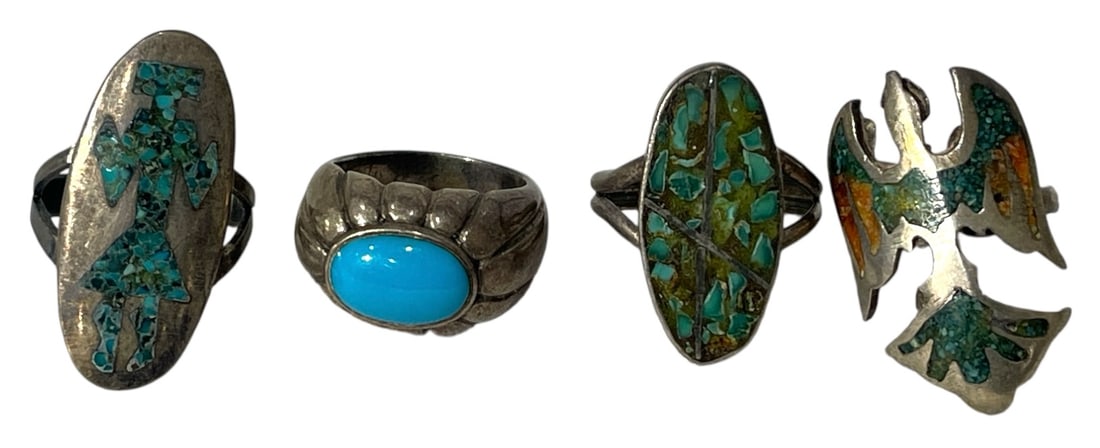 Silver Ring Collection: AUTHENTICATION HAS NOT BEEN PERFORMED TO GUARANTEE VERIFICATION | All purchases are made at the buyers discretion