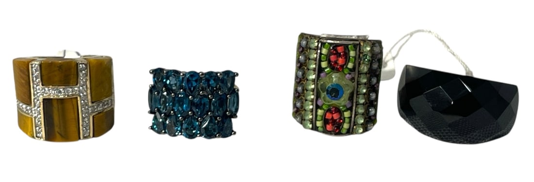 Silver Ring Collection: AUTHENTICATION HAS NOT BEEN PERFORMED TO GUARANTEE VERIFICATION | All purchases are made at the buyers discretion