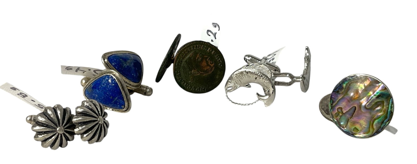 Silver Cufflinks Collection: AUTHENTICATION HAS NOT BEEN PERFORMED TO GUARANTEE VERIFICATION | All purchases are made at the buyers discretion