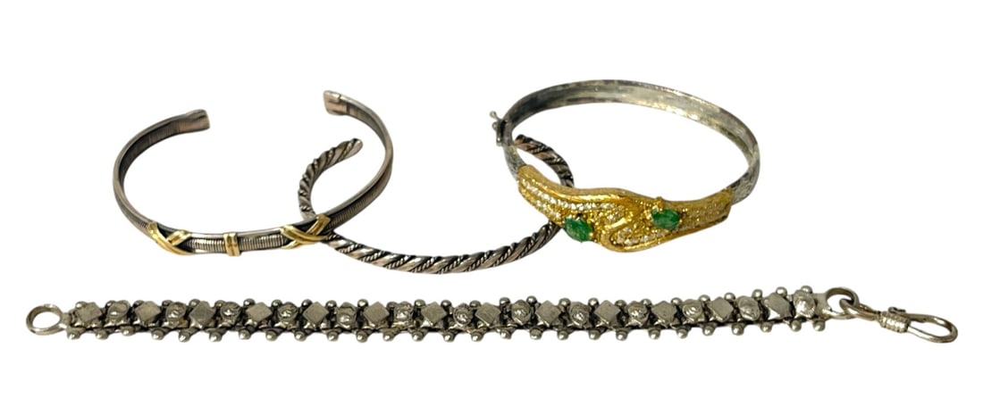 Silver Bracelets Collection: AUTHENTICATION HAS NOT BEEN PERFORMED TO GUARANTEE VERIFICATION | All purchases are made at the buyers discretion