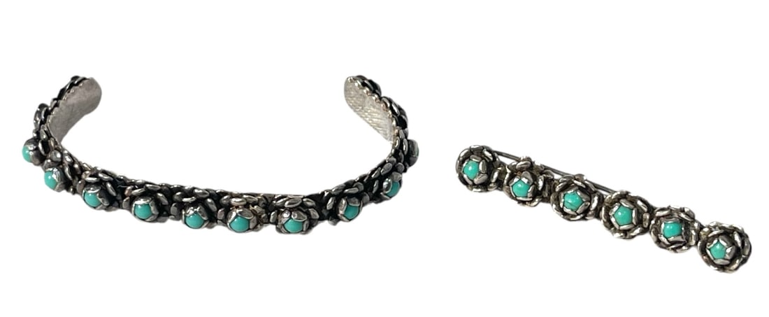 Silver Bracelet and Pin Collection: AUTHENTICATION HAS NOT BEEN PERFORMED TO GUARANTEE VERIFICATION | All purchases are made at the buyers discretion