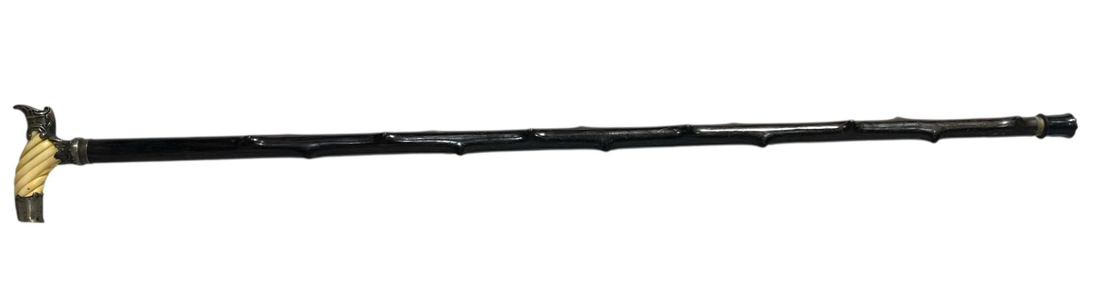 Bone and Silver Walking Stick: Bone and Silver Walking Stick