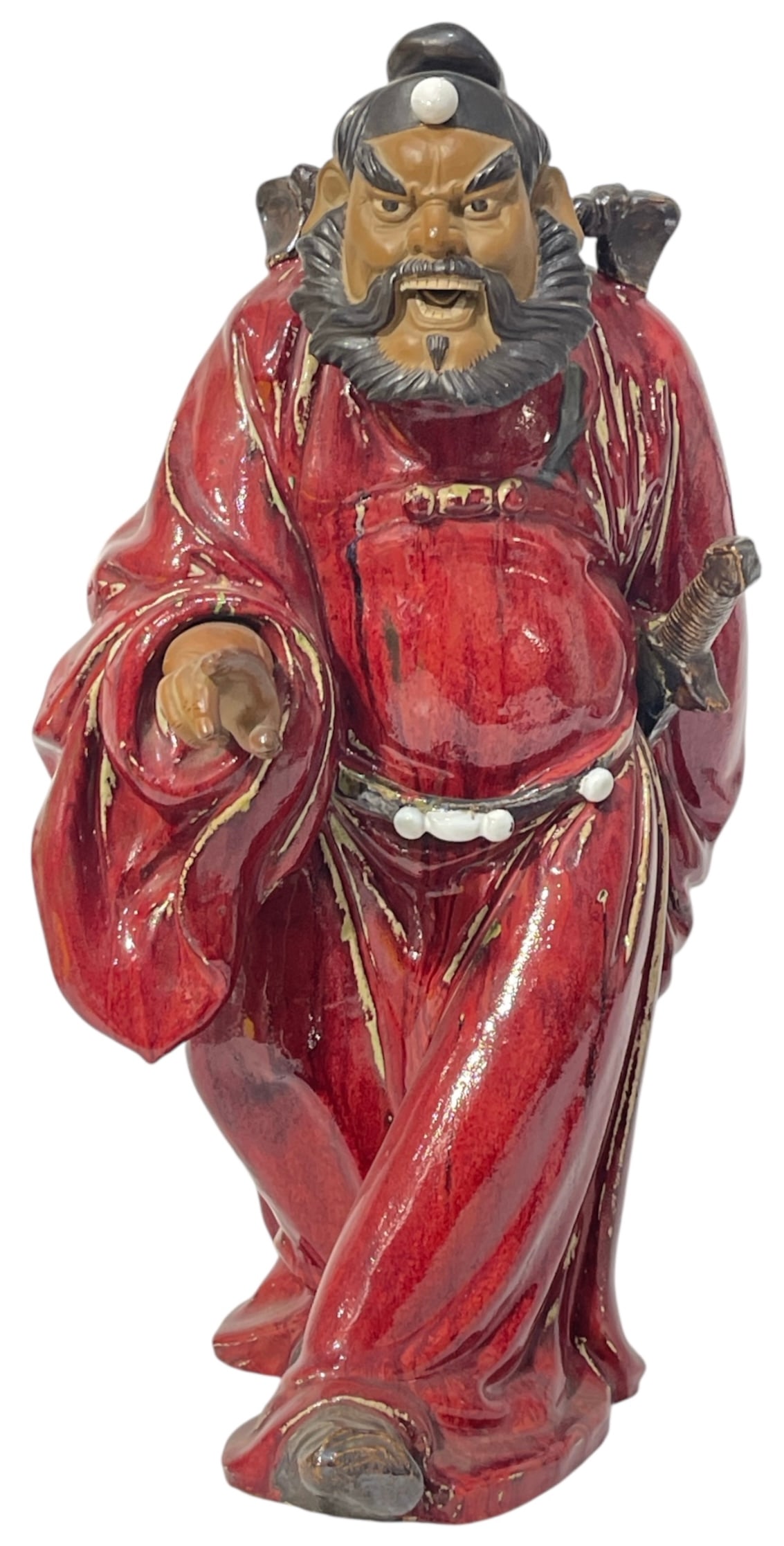 Chinese Shiwan Ware Pottery Figure of Zhong Kui (1 of 6)