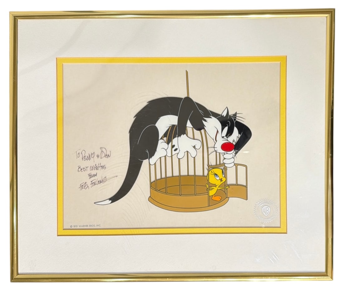 Room and Bird SIGNED by Friz Freleng With COA and Photo Proof: Room and Bird SIGNED by Friz Freleng With COA and Photo Proof