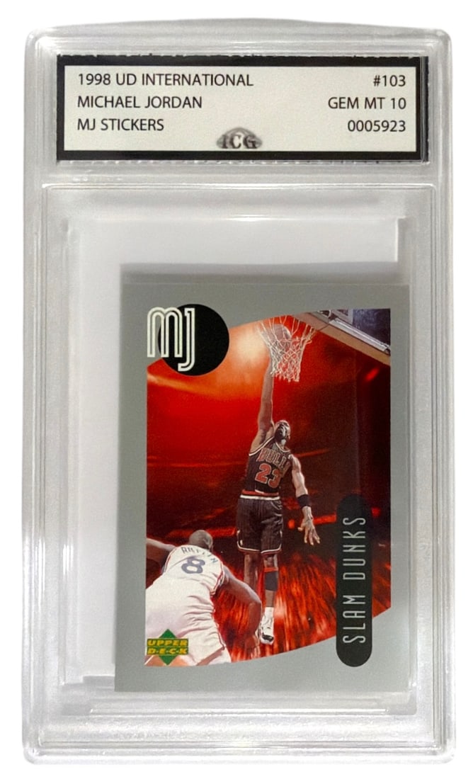 1998 Michael Jordan MJ Stickers | No. 103 | Graded 10 (1 of 2)
