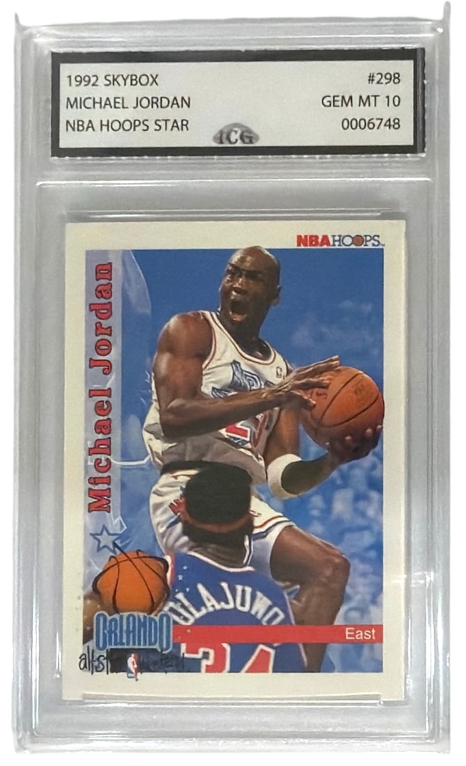 1992 Skybox Michael Jordan | NBA Hoops Star | No. 298 | Graded 10 (1 of 2)