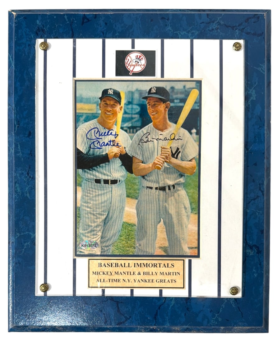 Signed Mickey Mantle and Billy Martin Photo (1 of 3)
