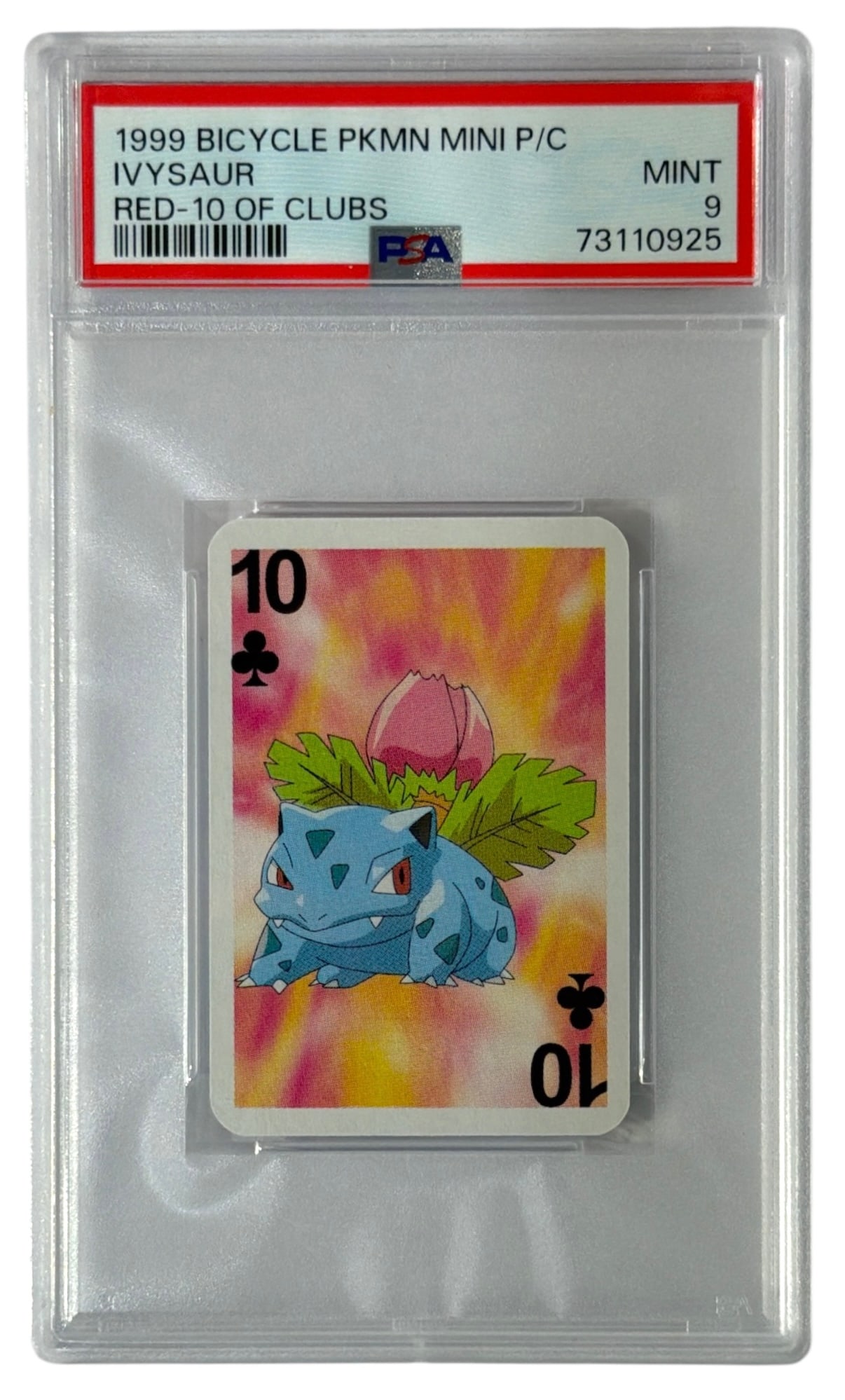 1999 Bicycle Pokemon Ivysaur Mini Playing Card | Graded 9: 1999 Bicycle Pokemon Ivysaur Mini Playing Card | Graded 9