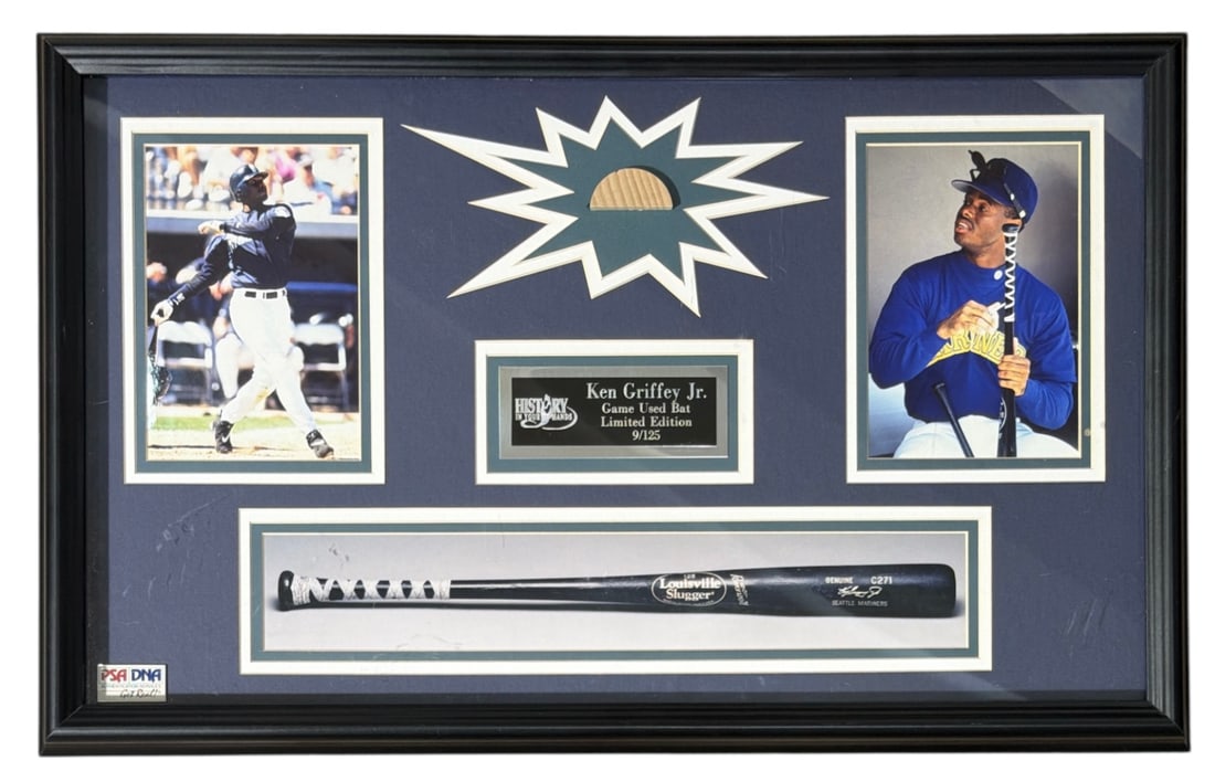 Framed Ken Griffey Jr. Game Used Bat | CN. 1A43975: Framed Ken Griffey Jr. Game Used Bat | CN. 1A43975