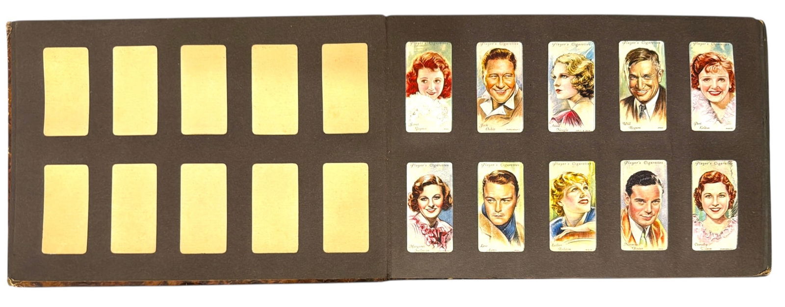 Vintage Photo Album with Vintage Cigarette Cards: Vintage Photo Album with Vintage Cigarette Cards