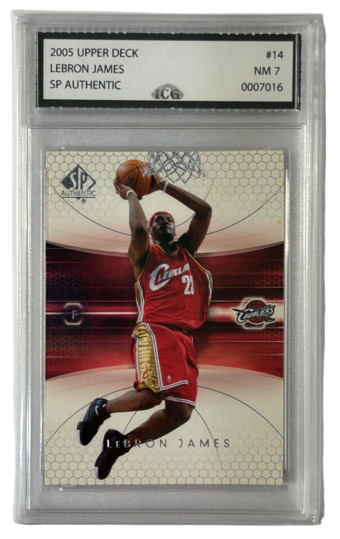 2005 Upper Deck Lebron James SP Authentic | No. 14 | Graded 7 (1 of 2)