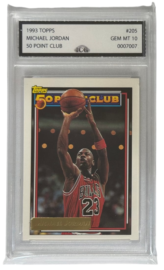 1993 Topps Michael Jordan 50 Point Club | No. 205 | Grded 10 (1 of 2)