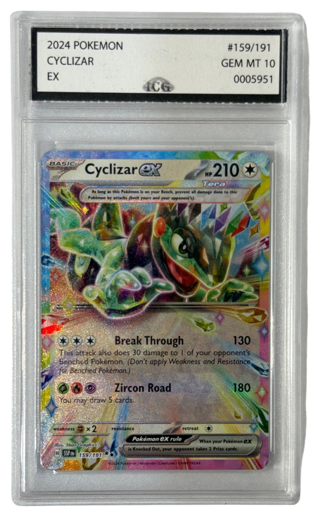 2024 Cyclizar | Pokemon EX | No. 159 | Graded 10: 2024 Cyclizar | Pokemon EX | No. 159 | Graded 10