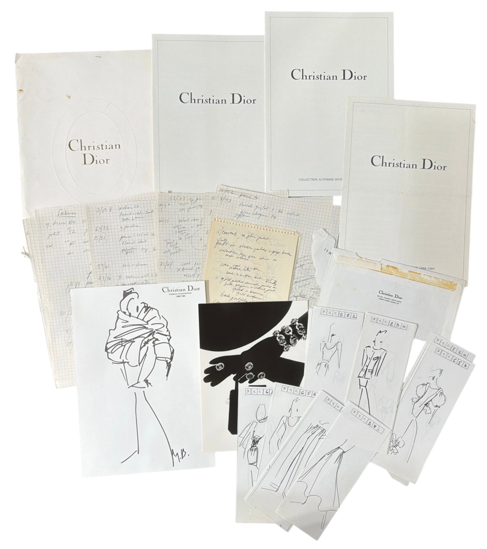 Designer Hand Drawn Artwork and Notes From Fashion Company Dior: Designer Hand Drawn Artwork and Notes From Fashion Company Dior