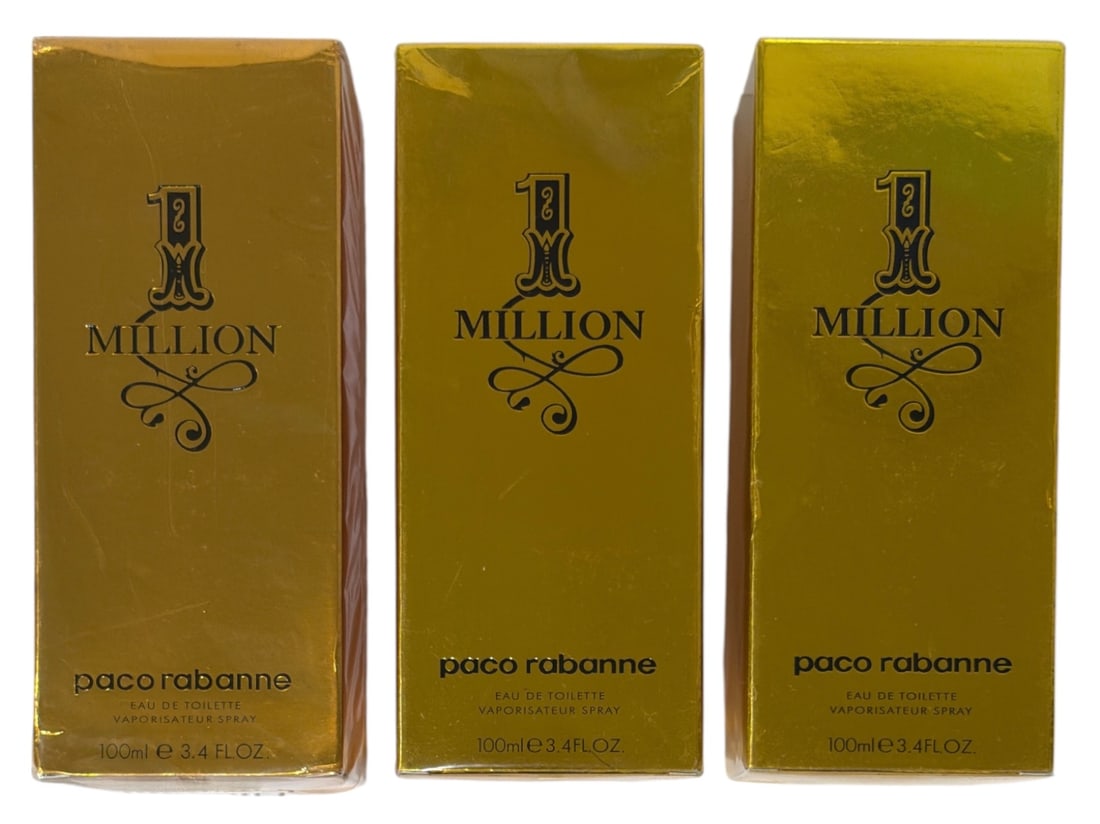 Lot of 3 | Paco Rabanne 1 Million Eau de Toilette for men: Lot of 3 | Paco Rabanne 1 Million Eau de Toilette for men