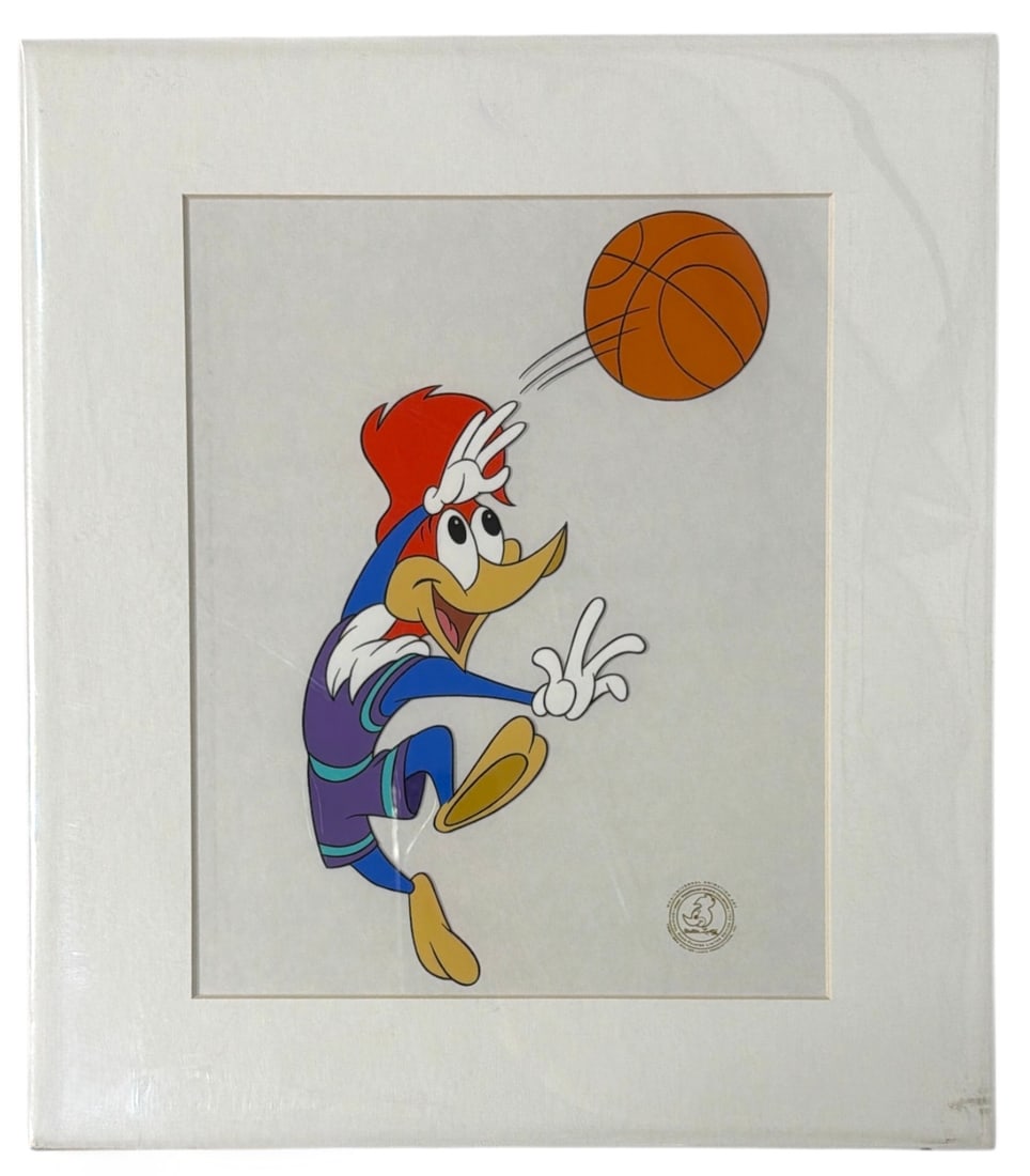Universal Studios Animation Art | Woody Woodpecker | Basketball Animation Cel: Universal Studios Animation Art | Woody Woodpecker | Basketball Animation Cel