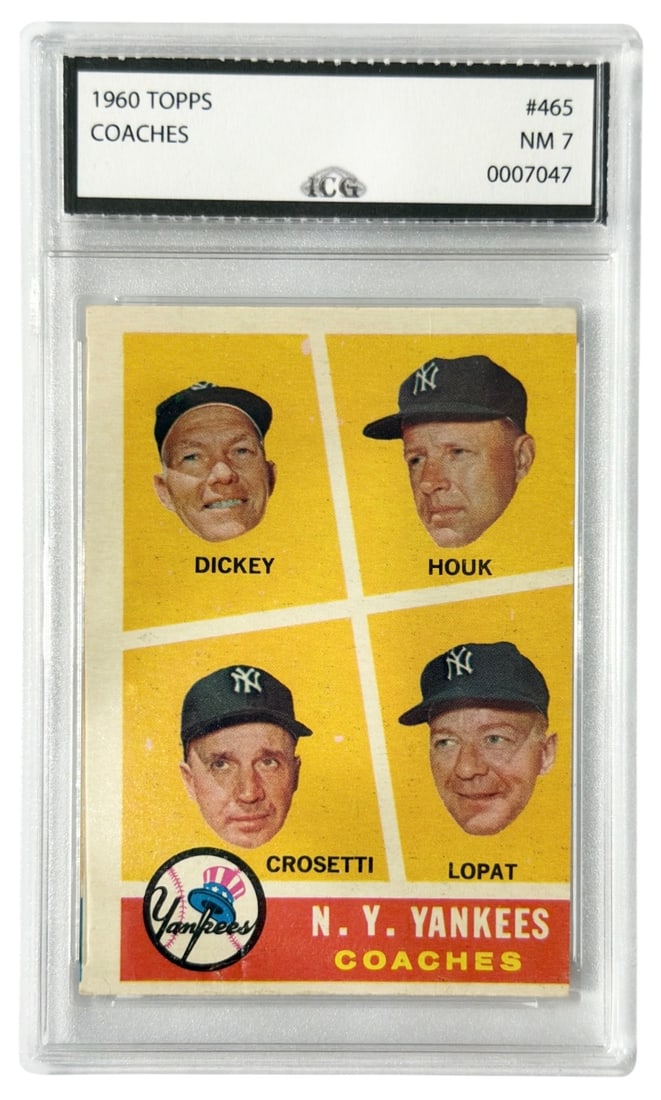 1960 Topps Coaches Graded Trading Card | No. 465 | Graded 7: 1960 Topps Coaches Graded Trading Card | No. 465 | Graded 7
