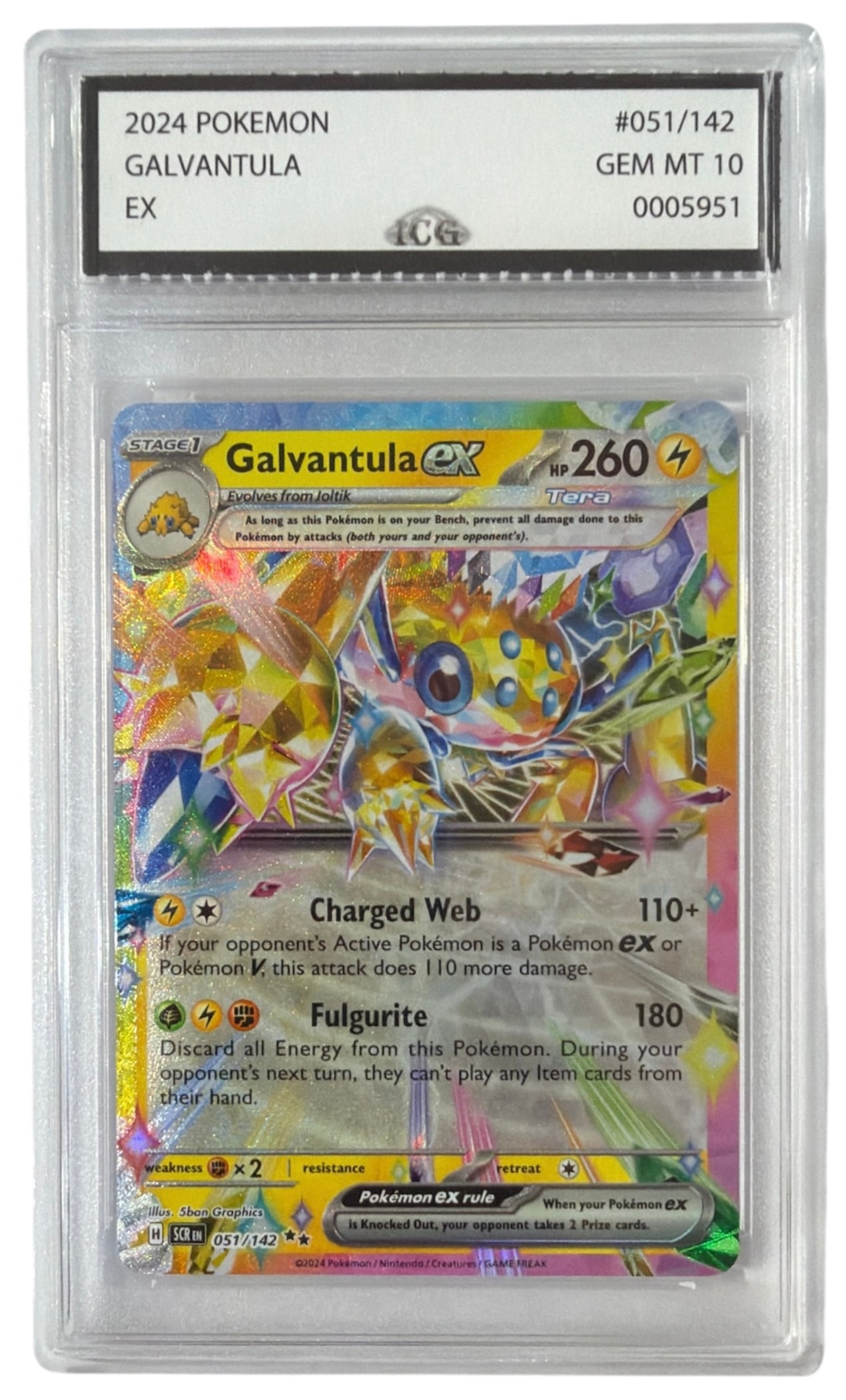 2024 Galvantula | | Graded Pokemon Trading Card | No. 51 | Graded 10: 2024 Galvantula | | Graded Pokemon Trading Card | No. 51 | Graded 10