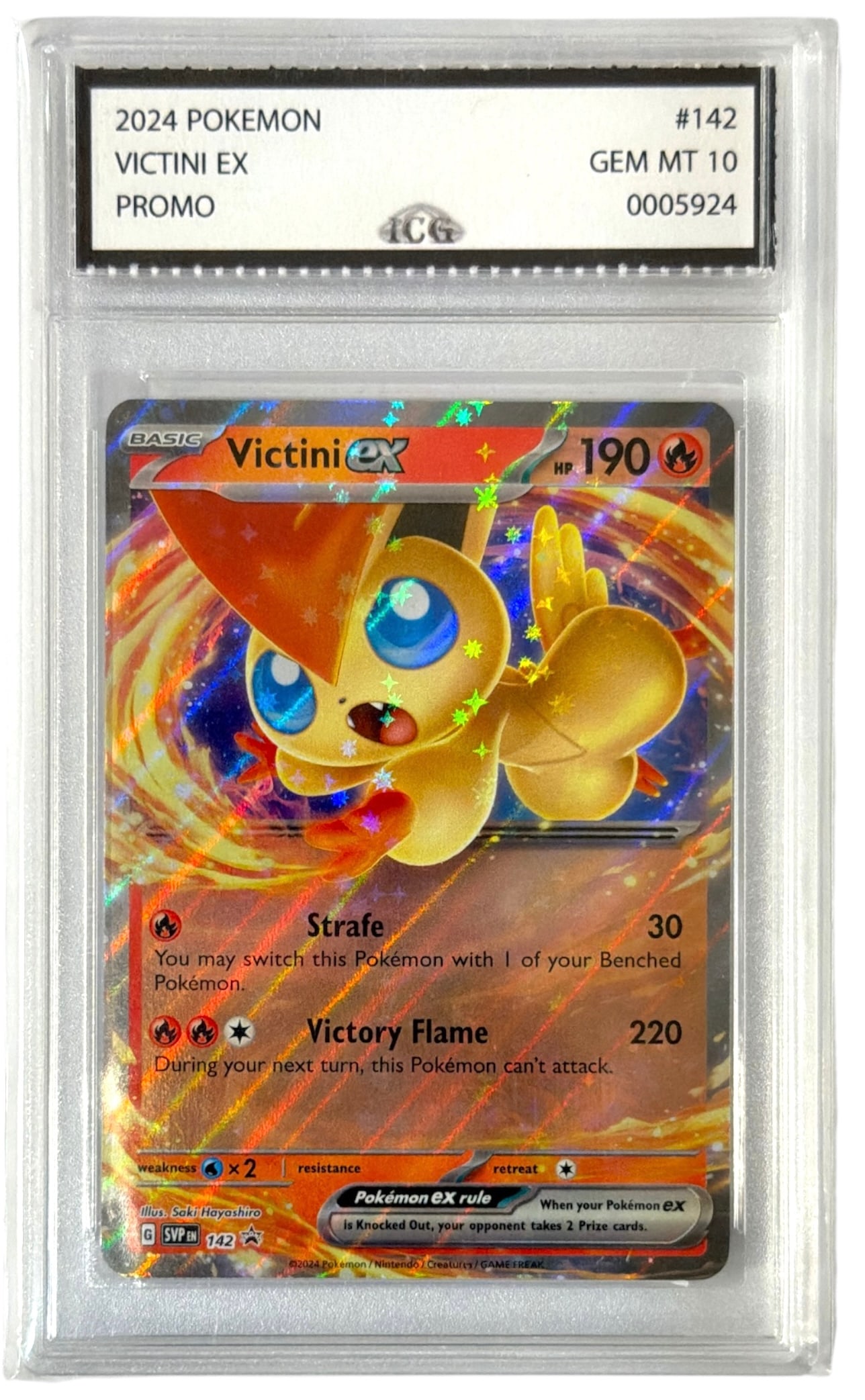 2024 Victini | Pokemon EX Promo | No. 142 | graded 10: 2024 Victini | Pokemon EX Promo | No. 142 | graded 10