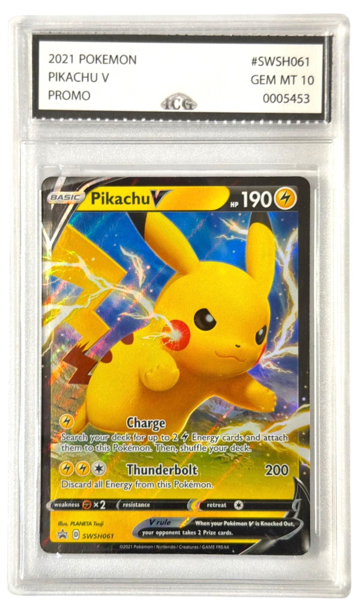 2021 Pikachu V | Pokemon Promo | No. SWSH061 | Graded 10 (1 of 2)