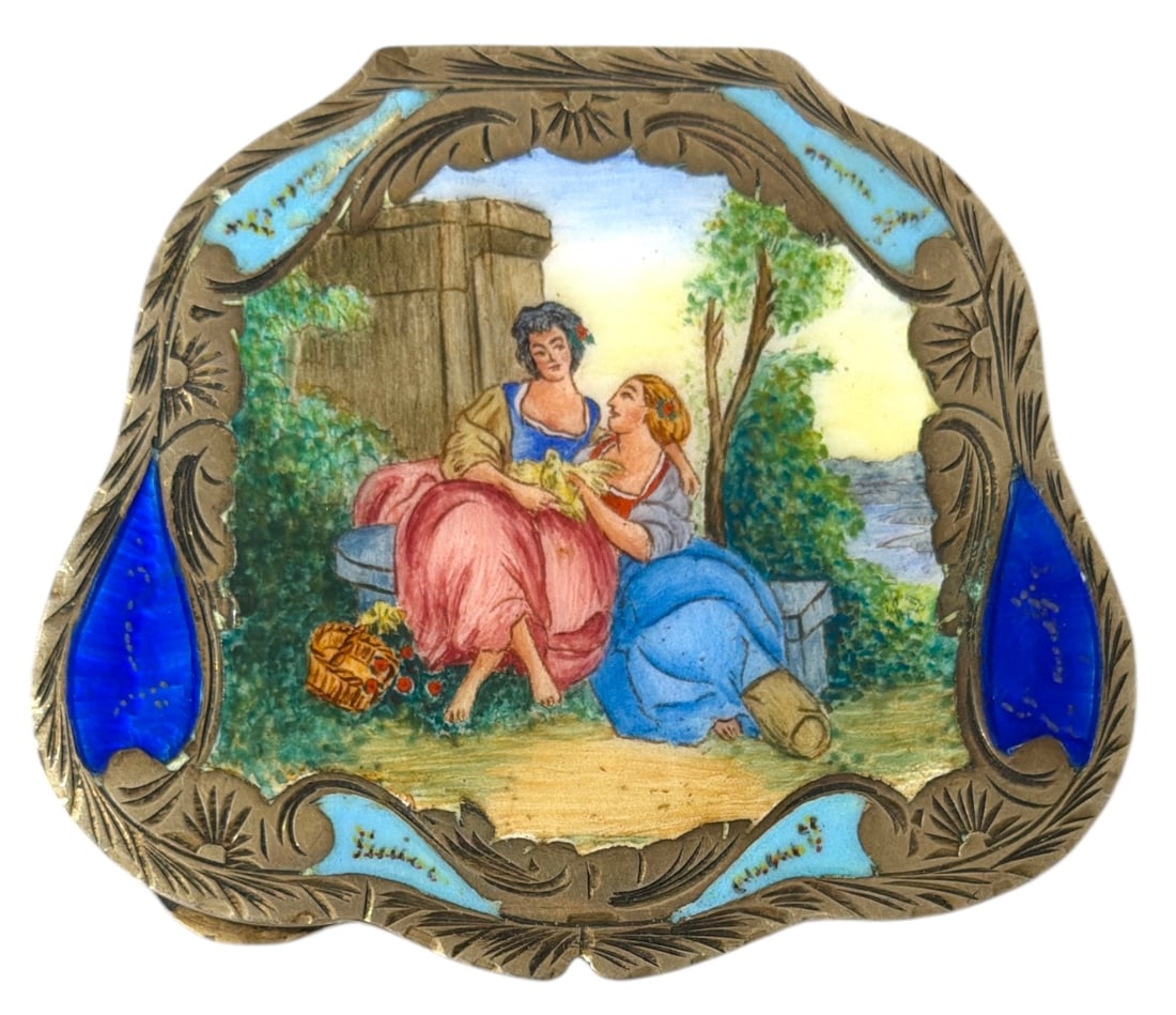 Vintage Italian Powder Compact: Vintage Italian Powder Compact