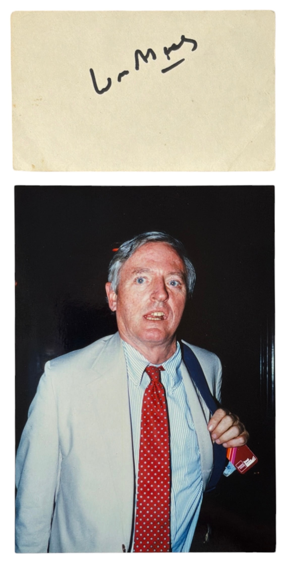 Autograph of William F. Buckley Jr. and Photo | no coa: AUTHENTICATION HAS NOT BEEN PERFORMED TO GUARANTEE VERIFICATION | All purchases are made at the buyers discretion