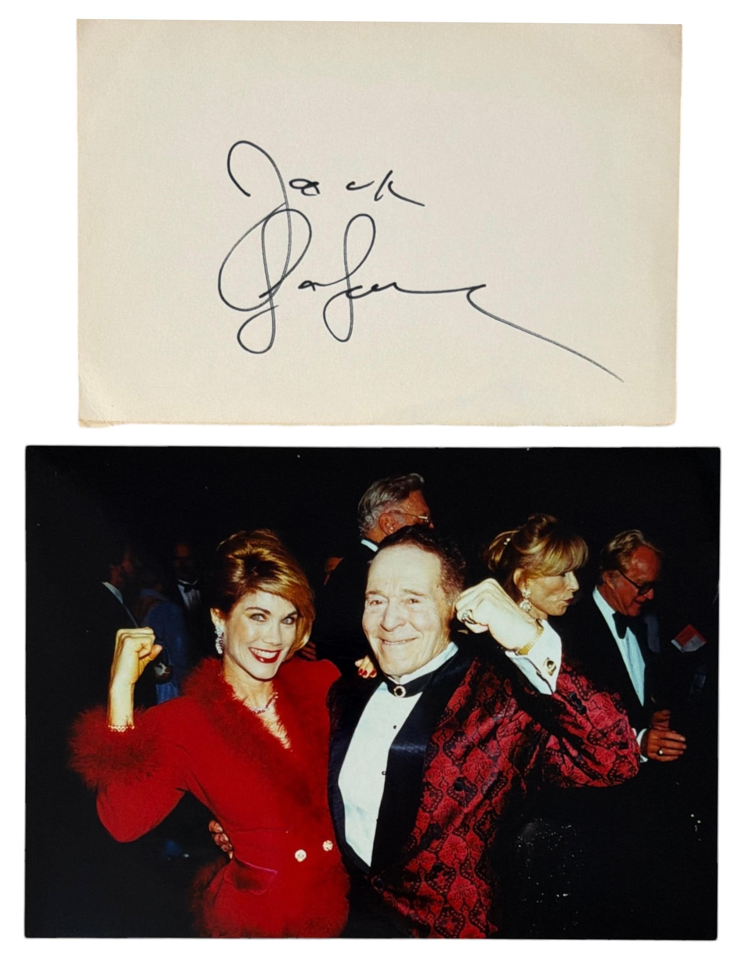 Autograph of Jack LaLanne and Photo | no coa: AUTHENTICATION HAS NOT BEEN PERFORMED TO GUARANTEE VERIFICATION | All purchases are made at the buyers discretion