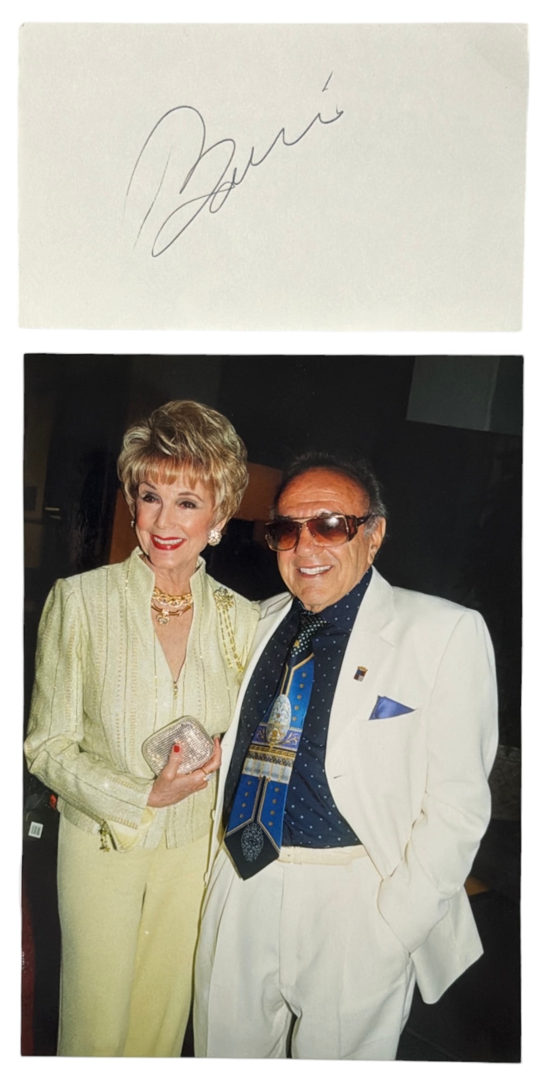 Autograph of George Barris and Photo | no coa: AUTHENTICATION HAS NOT BEEN PERFORMED TO GUARANTEE VERIFICATION | All purchases are made at the buyers discretion