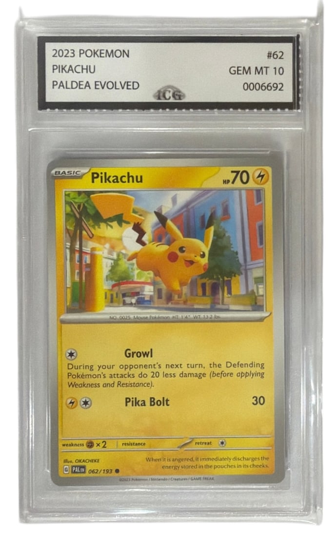 2023 Pikachu | Pokemon Trading Card | No. 62 | Graded 10: 2023 Pikachu | Pokemon Trading Card | No. 62 | Graded 10
