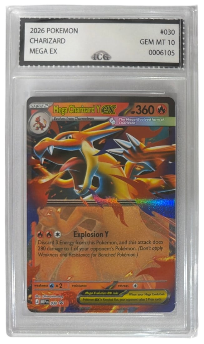 2026 Mega Charizard EX | Pokemon MEGA EX | No. 030 | Graded 10 (1 of 2)