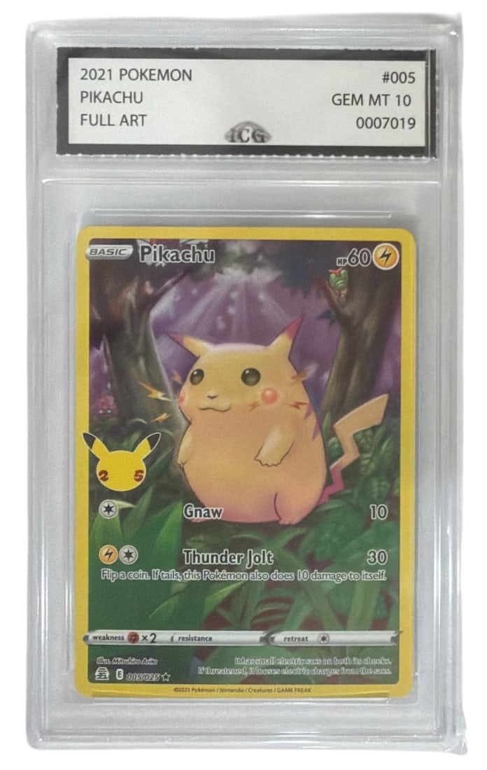 2021 Pikachu | Pokemon Full Art | No. 005 | Graded 10 (1 of 2)