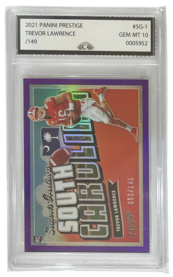 2021 Panini Prestige Trevor Lawrence | No. 5G 1 | Graded 10: 2021 Panini Prestige Trevor Lawrence | No. 5G 1 | Graded 10